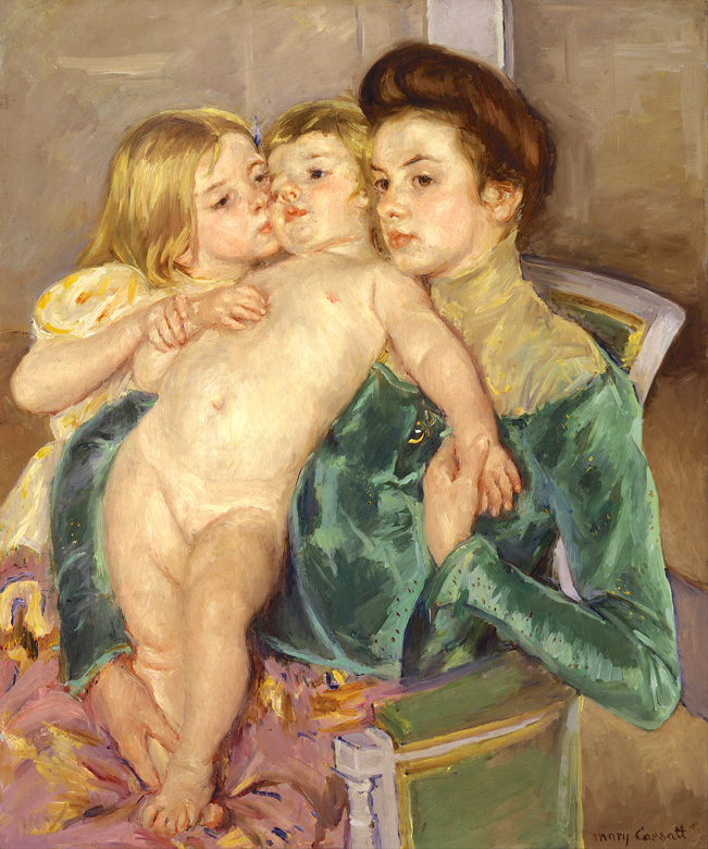 The Caress, obra impresionista de Mary Cassatt