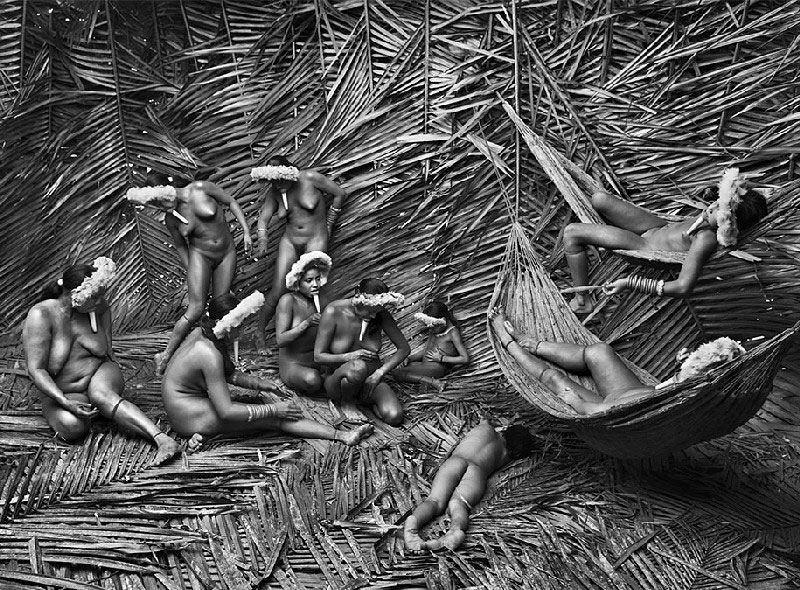 Sebastiao Salgado & Awa tribe women @ Amazonas