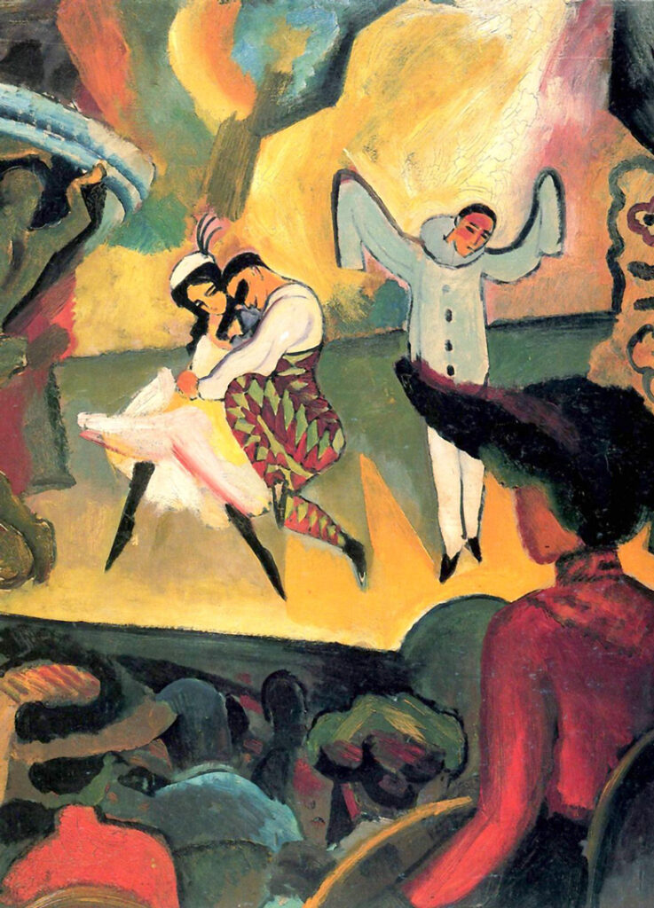 Expresionismo: Russian Ballet, 1905. Obra expresionista de August Macke.