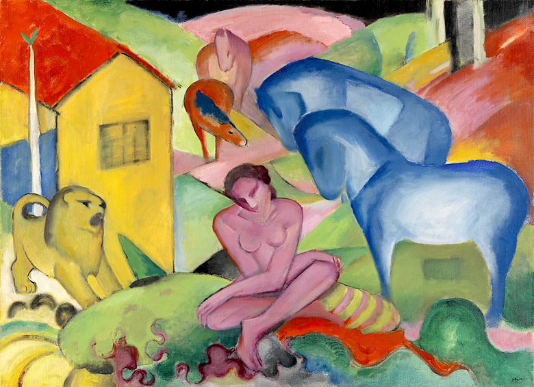 Expresionismo: The dream, 1912. Obra de Franz Marc.