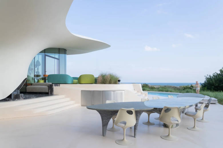 exterior of blue dream house