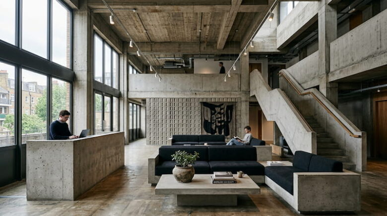 Brutalismo diseño interior