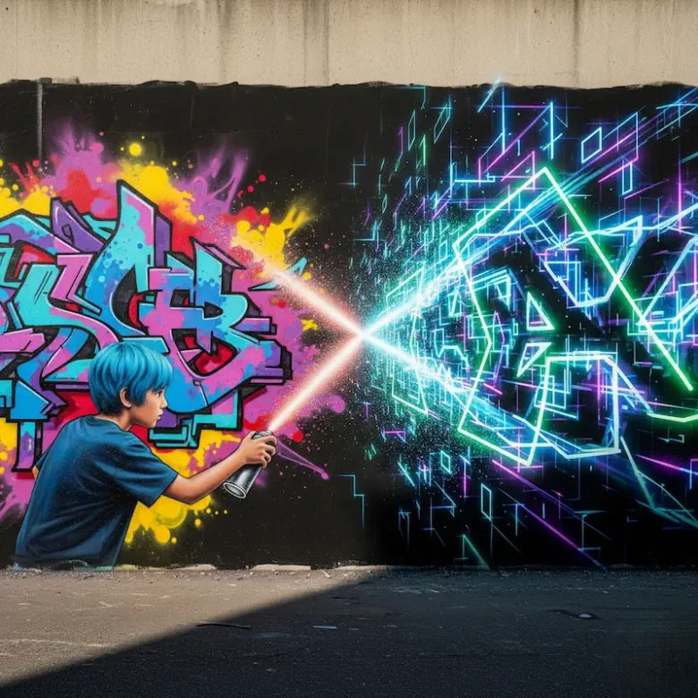 el graffiti evoluciona al arte digital