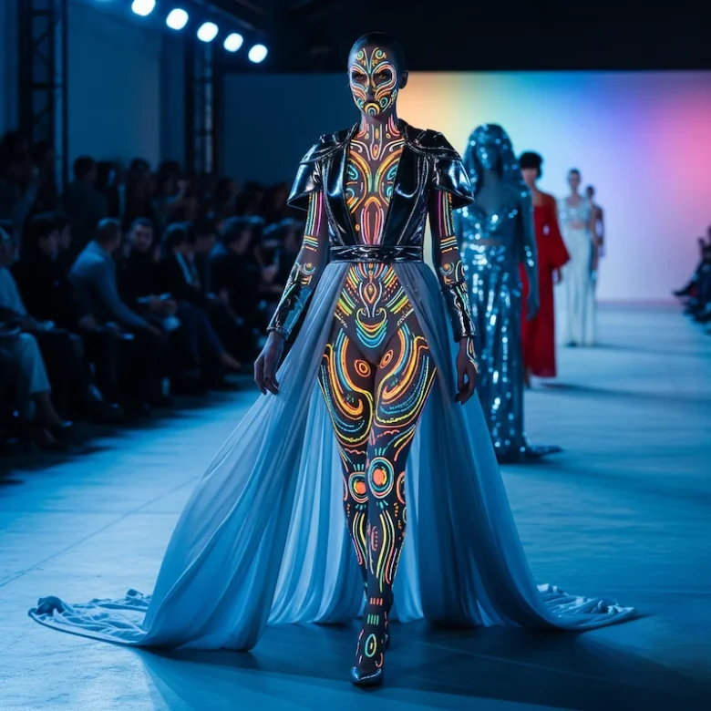 futuristic fashion body canvas