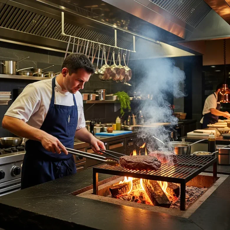 cocina gourmet al fuego de leña 