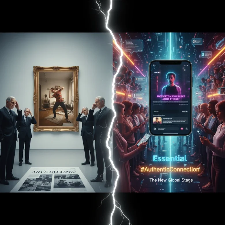 arte tradicional frente a performance digital